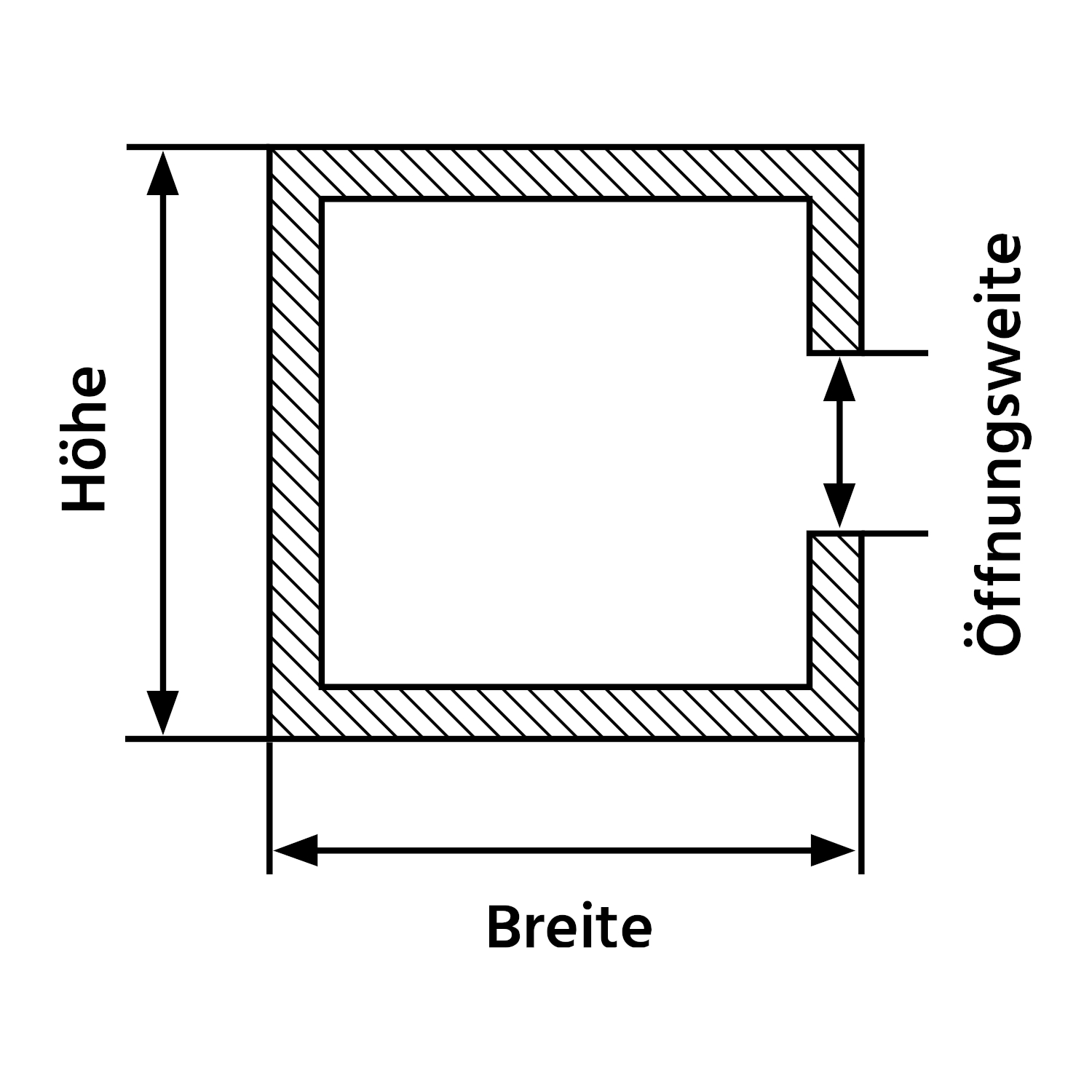 Powder coated aluminium C profile