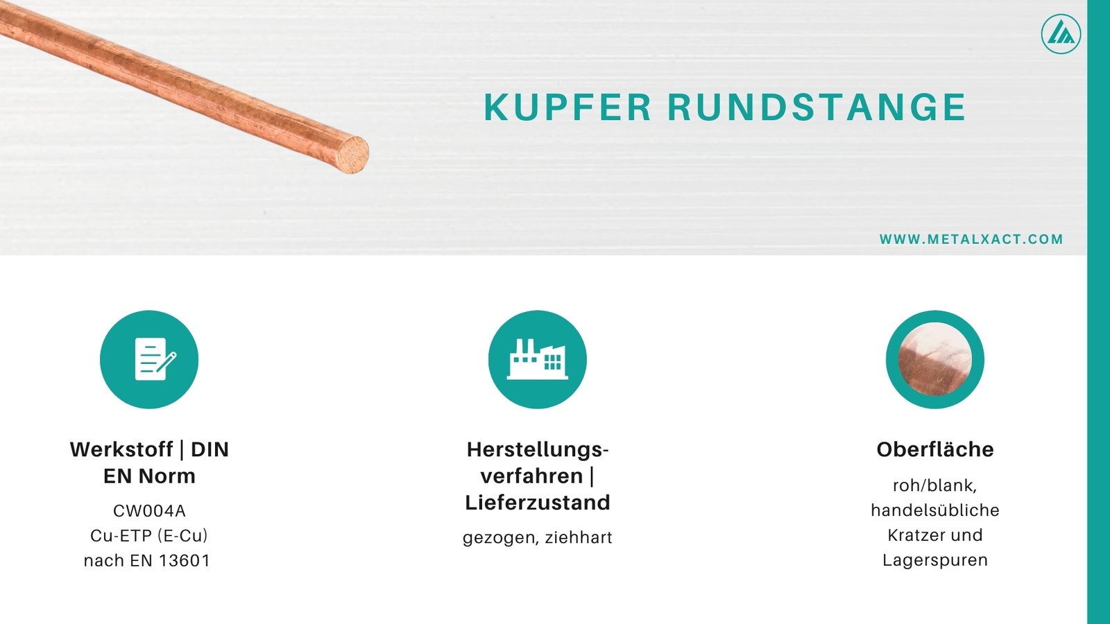 Kupfer Rundstange 3 mm | 490 mm