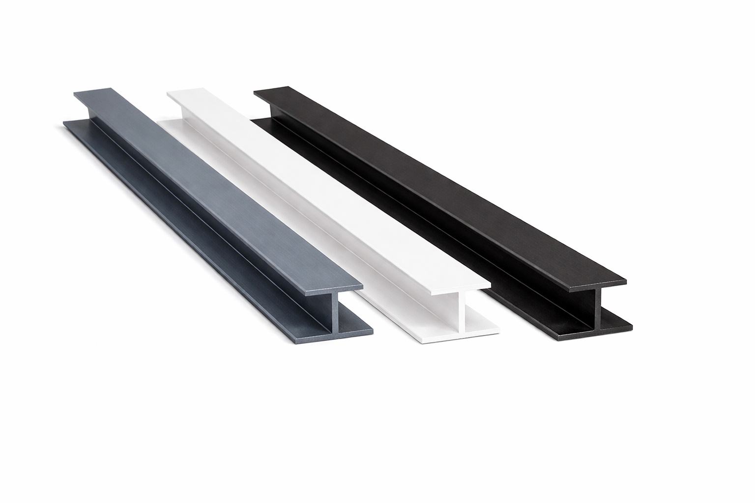 Powder coated aluminium H profile