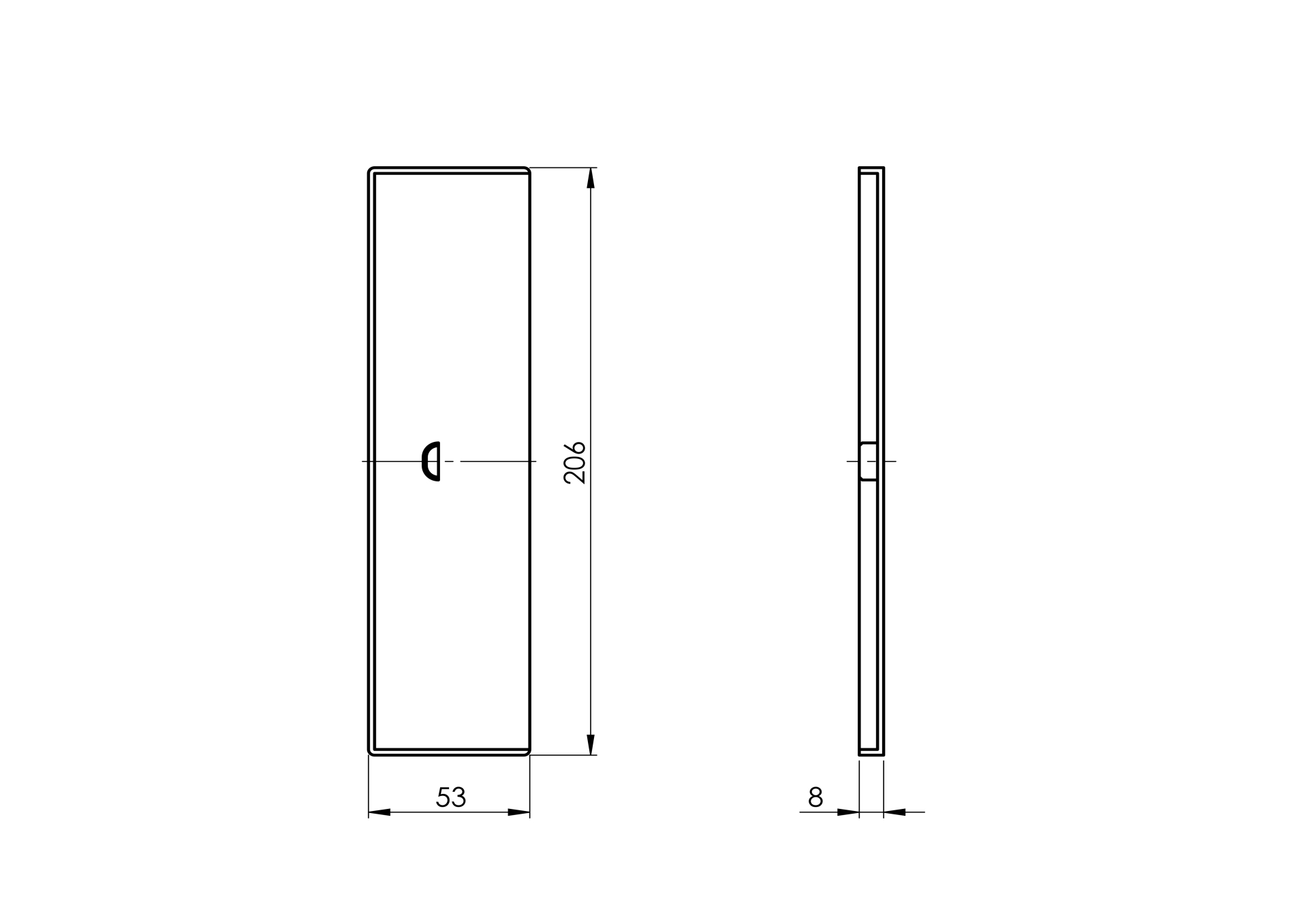 Accessories for all-glass railing profile - end cap for kit 4 silver Accessories for all-glass railing profile - end cap for kit 4 silver