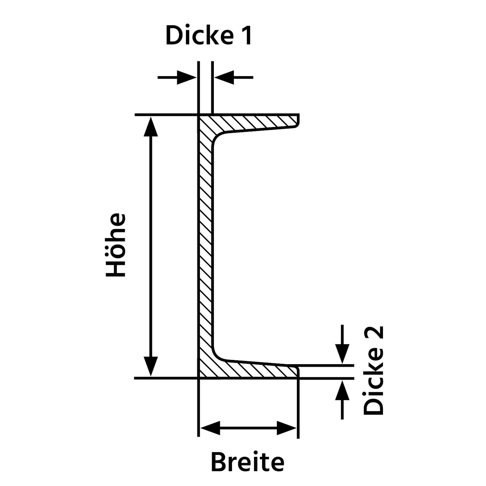 LM-UNP-009-2 Stahltr�ger UNP || U- 33 x 30 x 33 x 5 mm S235JR |