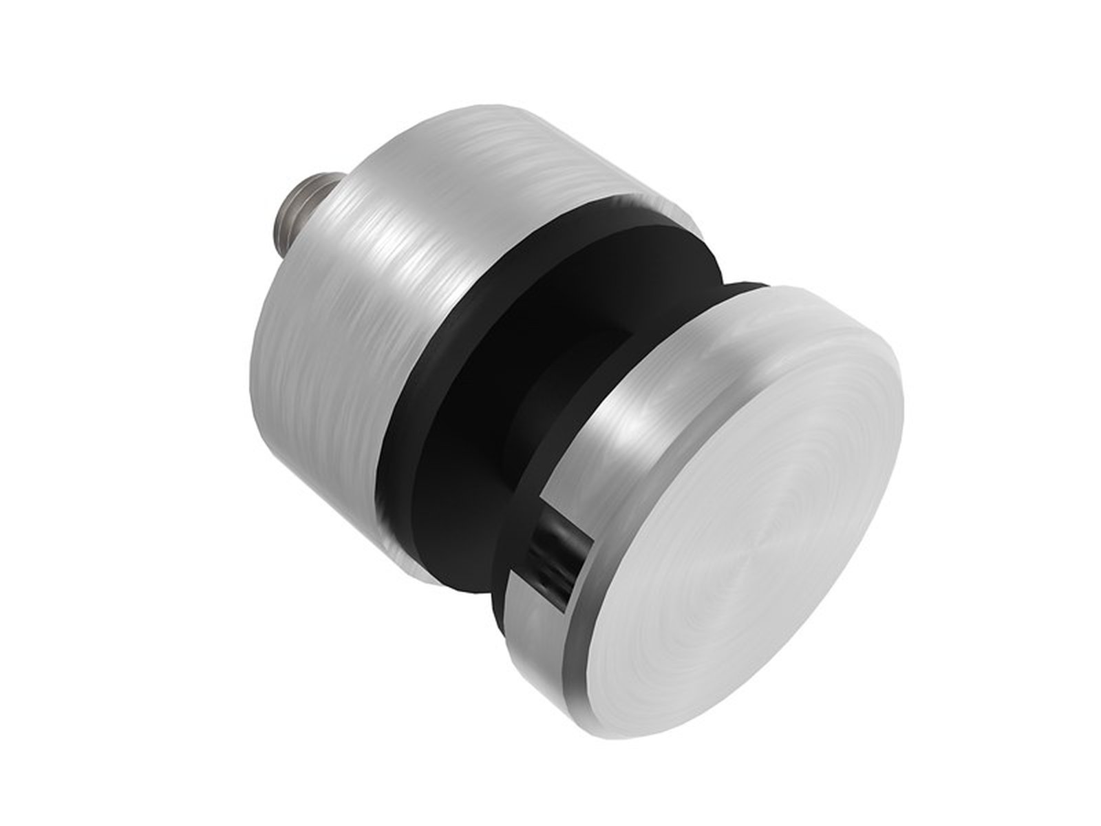 LM-17172-005-1 Edelstahl Punkthalter Ø 30 mm flach/gerade Glas: 6 - 12,76 mm