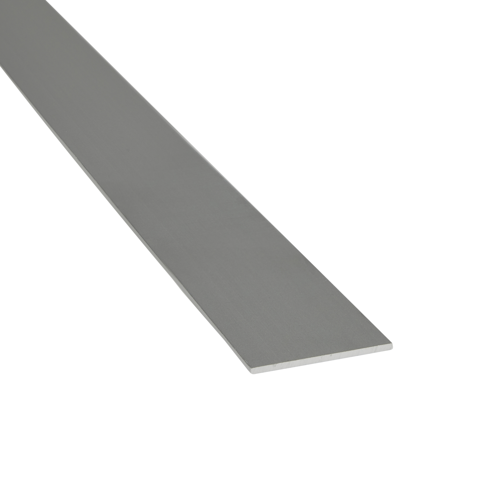 Silver anodized aluminium flat bars