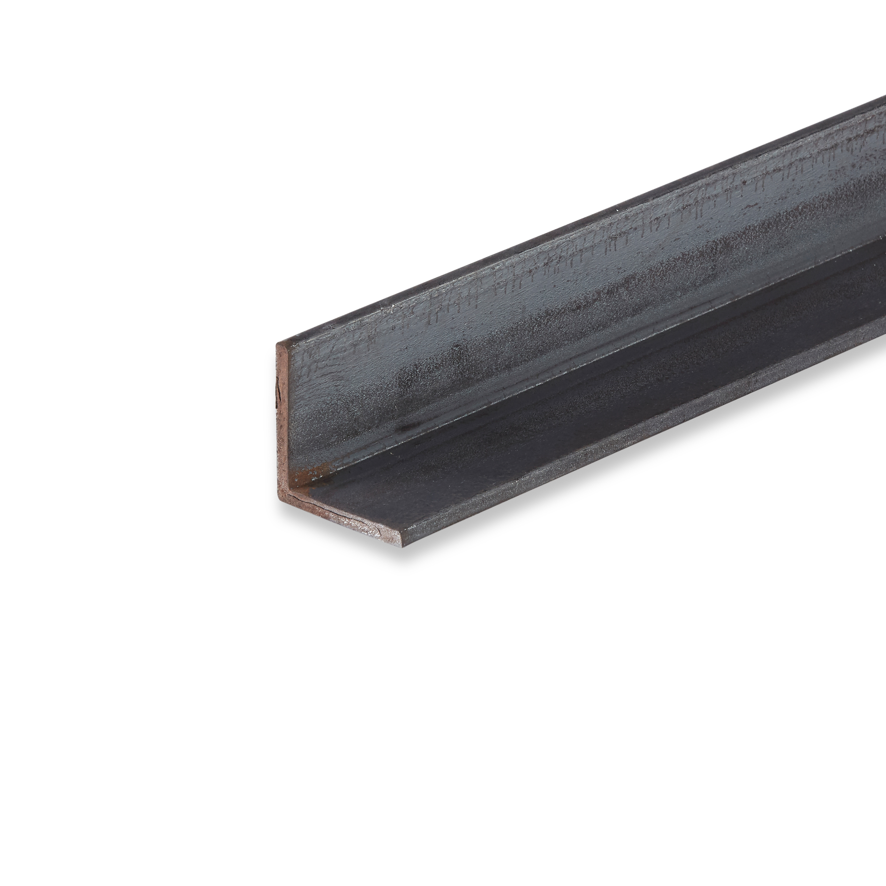 Sharp-edged steel angle  raw / black (formed from hot-rolled steel sheet)