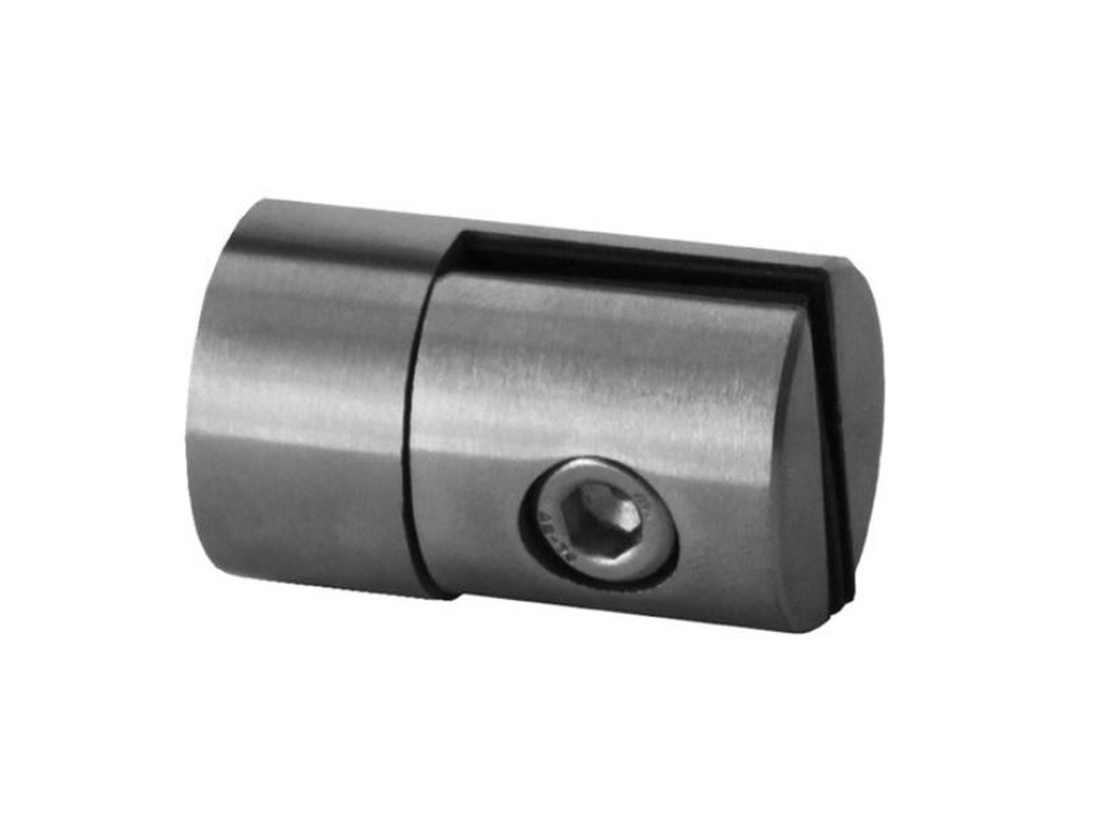 Edelstahl Blechhalter Ø 25 mm flach/gerade Glas: 1,5 - 4 mm
