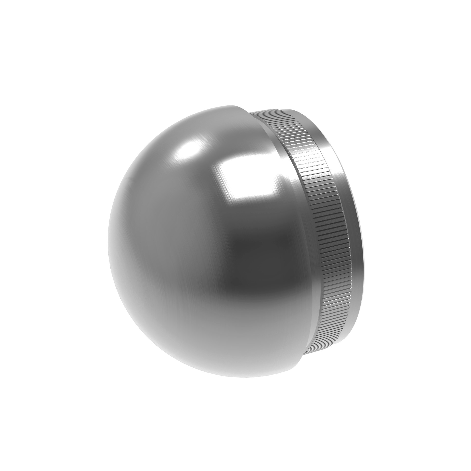 Stainless steel V2A end caps Pipe plugs End caps Closure plugs Railing - Ø 42.4 x 2 mm semicircular solid