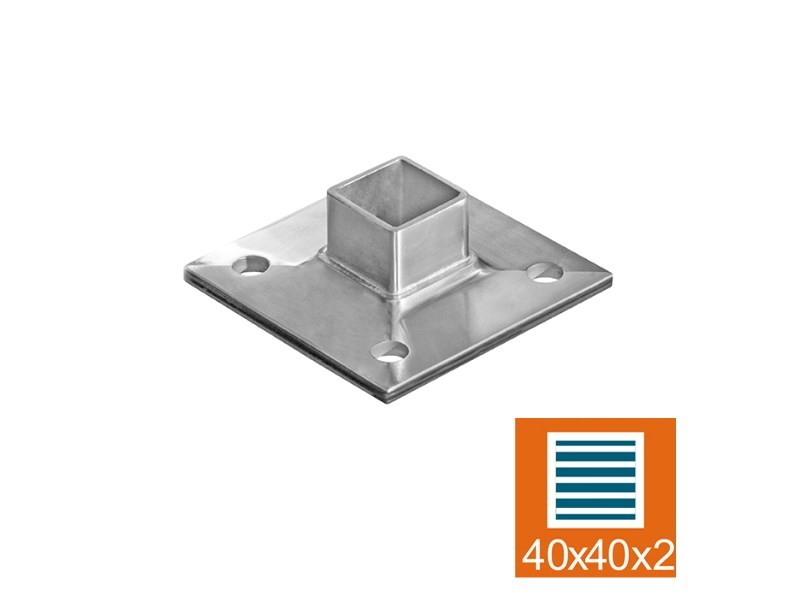 Raccords à emboîter - ancrage mural et au sol bride VK 40 x 40 mm à souder