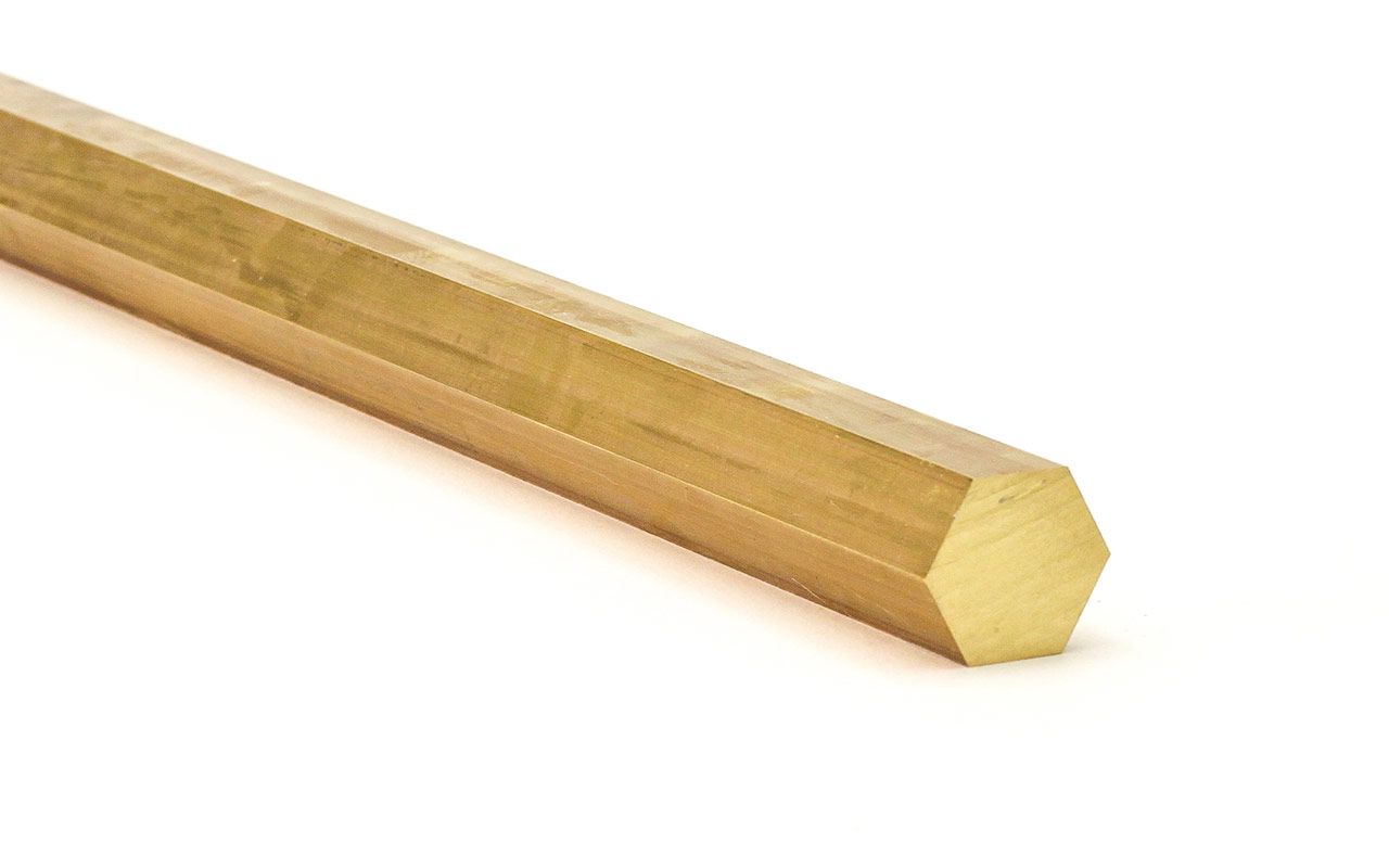 Brass hexagon bars 7 mm