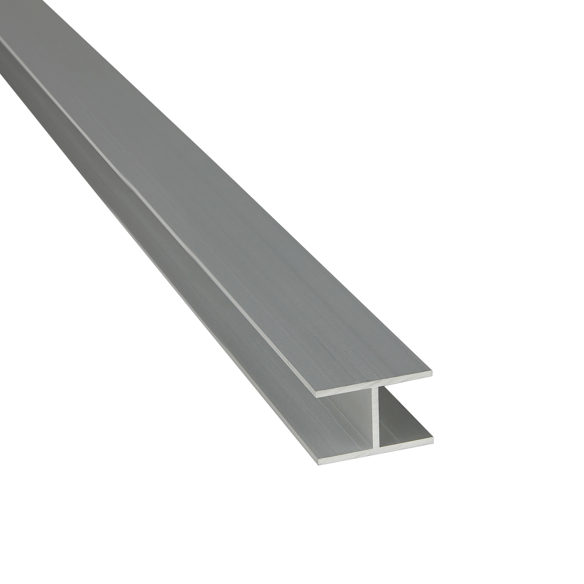 Silver anodized aluminium H profile