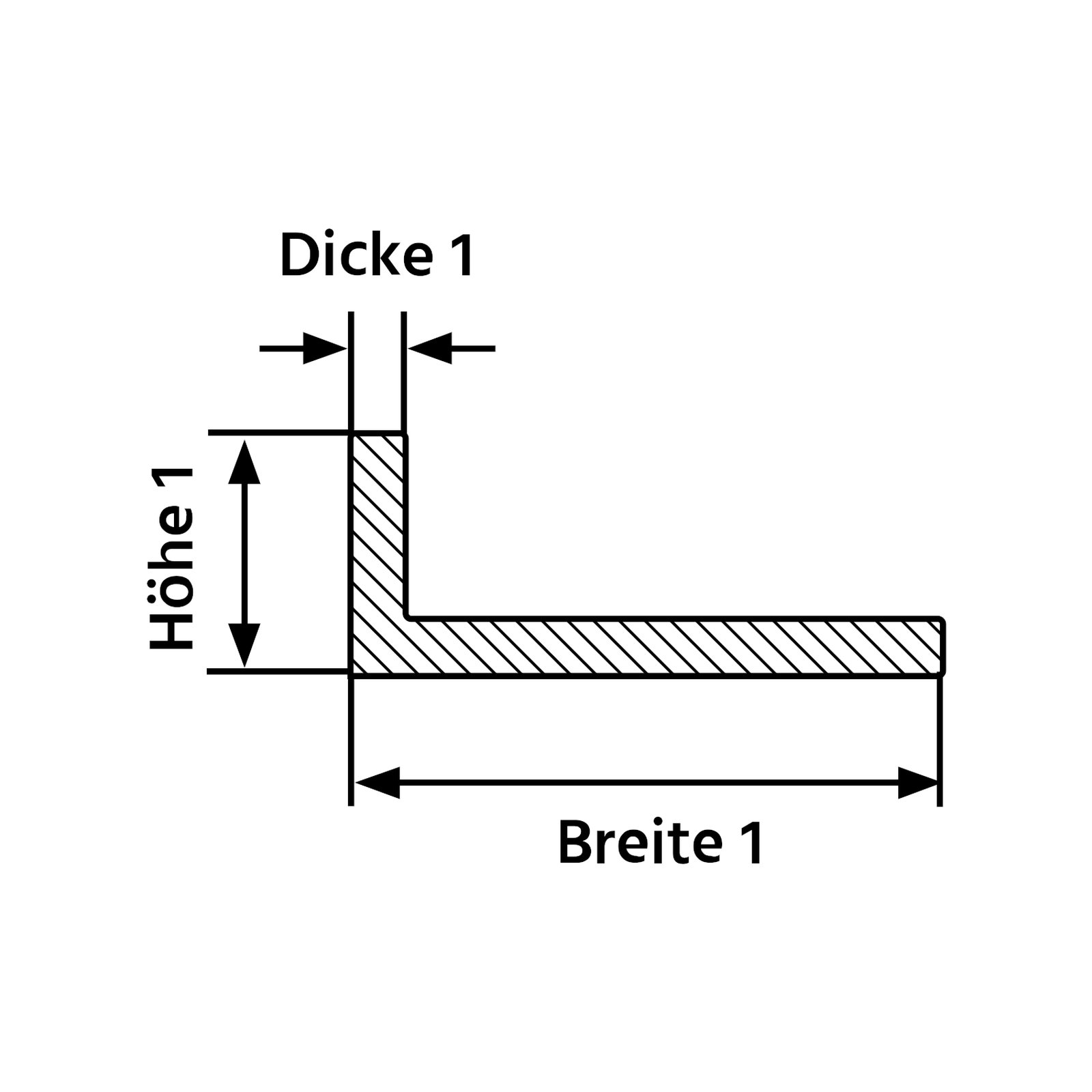Alu-Winkel ungleichschenklig "ELOXIERT" 50 x 20 x 2 mm AlMgSi0.5 (AlSiMg) | 990 mm