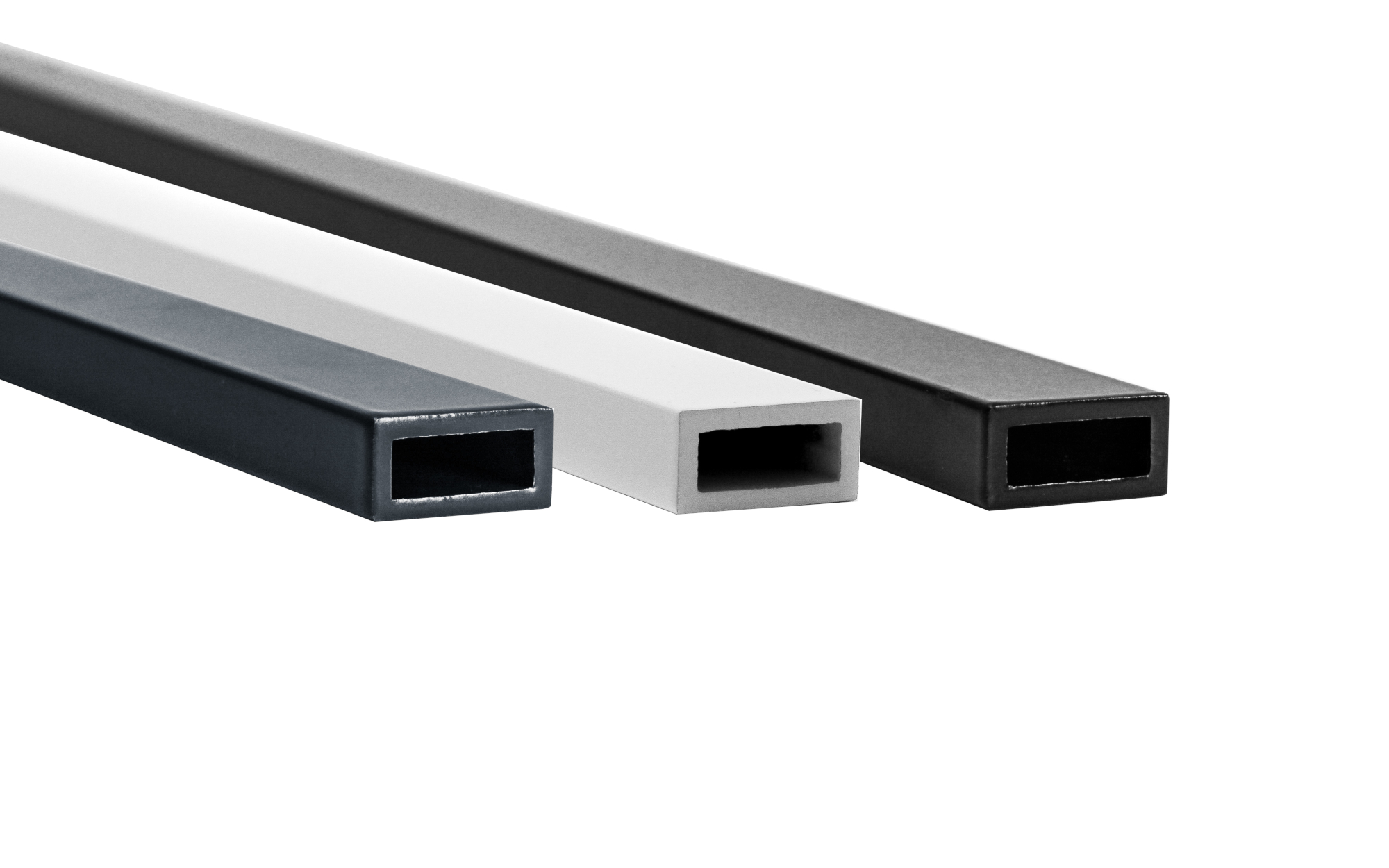 Powder coated aluminium rectangular tubes