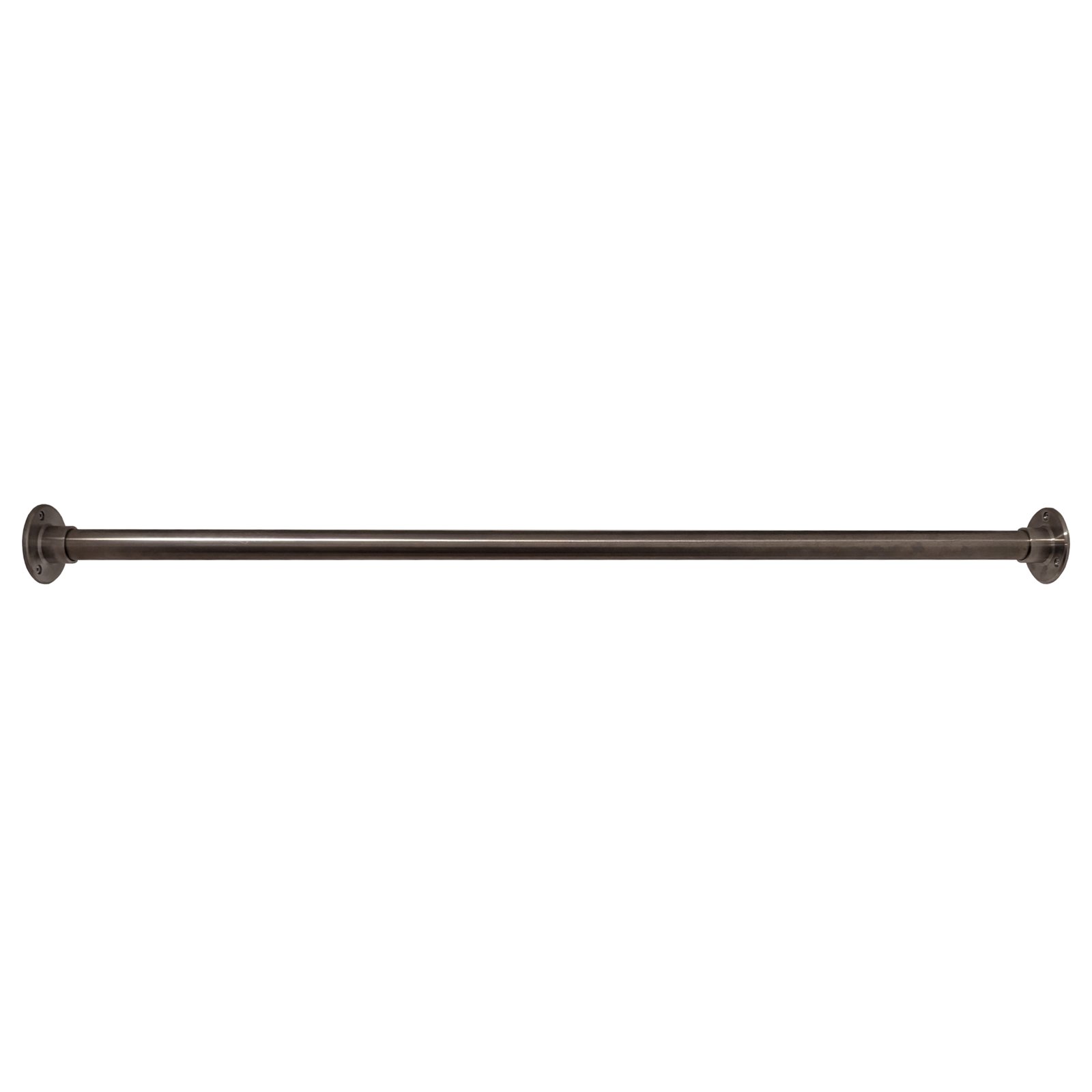 Kleiderstange aus Edelstahl V2A mit Wandflansch 33,7 x 2 mm Variante 1