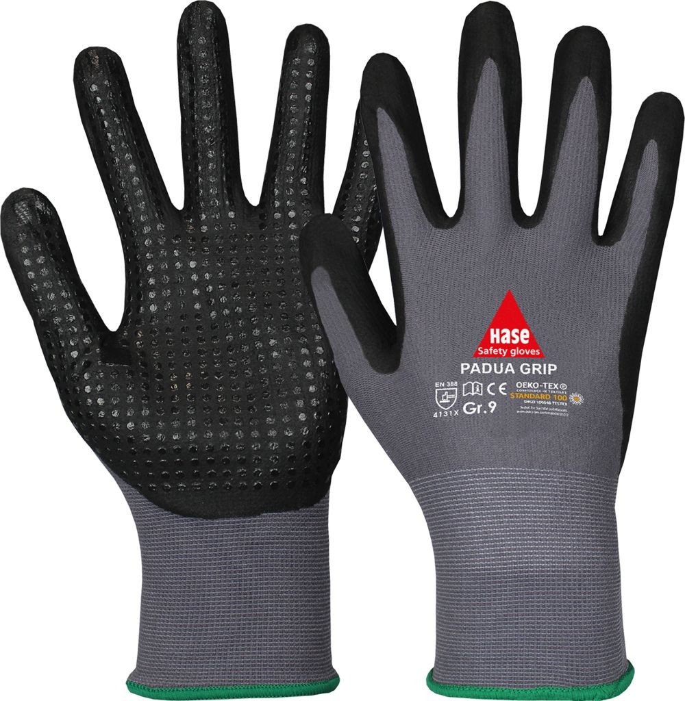 PADUA GRIP, Montagehandschuh aus Nylon/Nitrilschaum Gr. 6-11, Kat. II, EN 388, OEKO-TEX