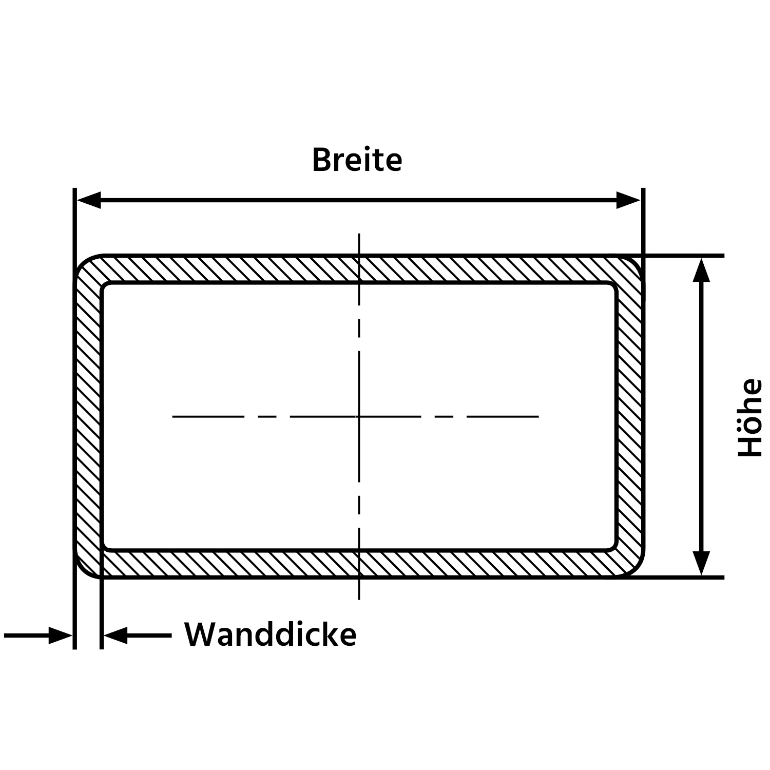 Stainless steel rectangular tube ground K240 100 x 50 x 2 mm