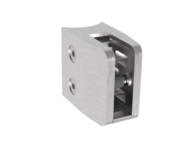 Square Stainless Steel Glass Clamp    WITH Safety Plate V2A Stainless Steel