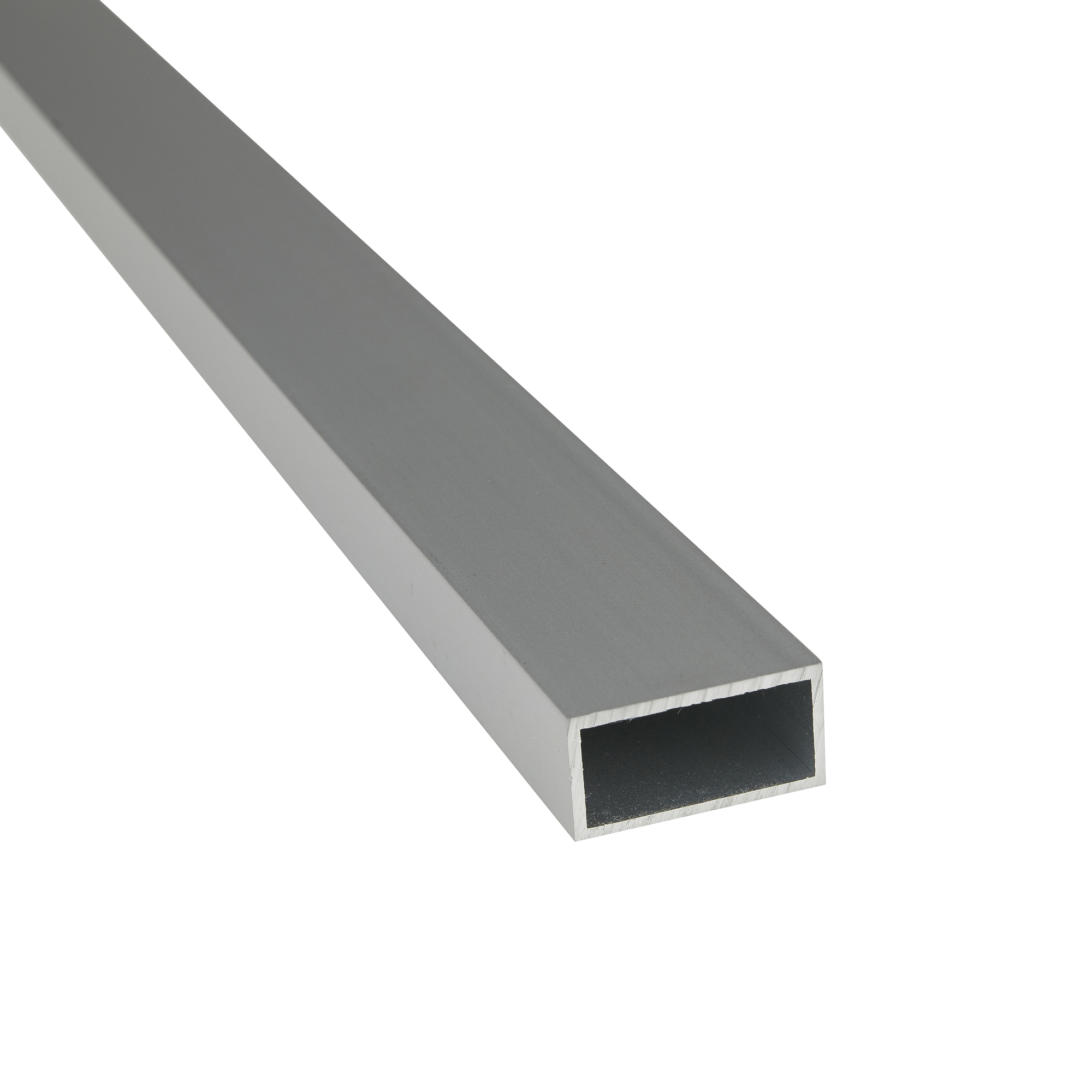 Silver anodized aluminium rectangular tubes