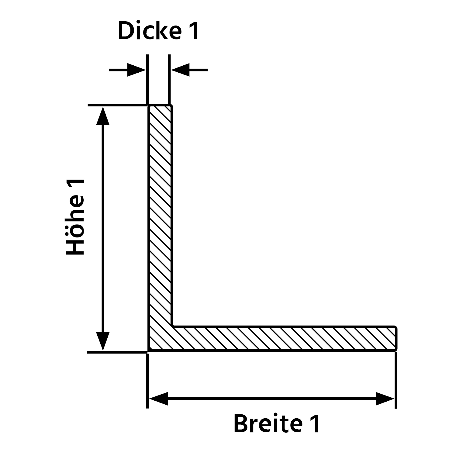 Blank aluminium angle