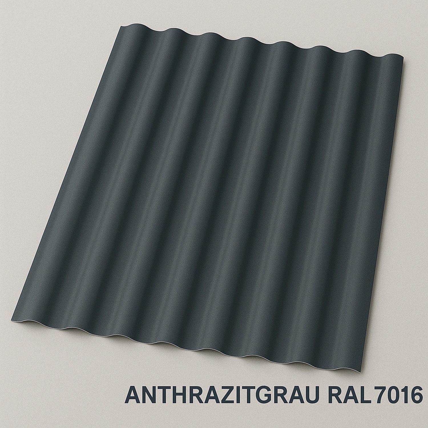 Aluminium corrugated sheet RAL 7016 (Anthracite grey)