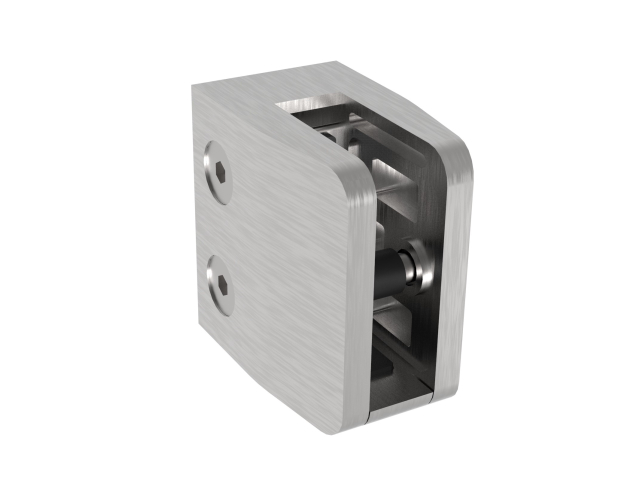 Square Stainless Steel Glass Clamp    WITH Safety Plate V4A Stainless Steel