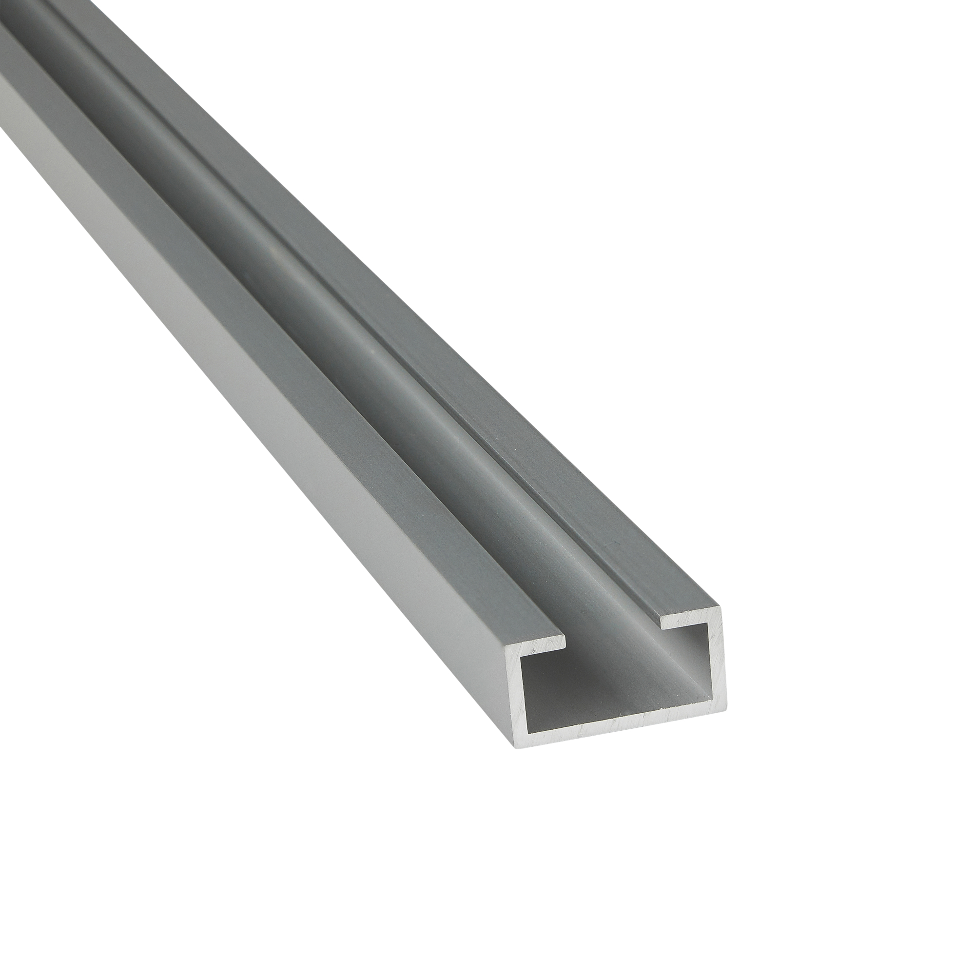 Silver anodized aluminium C profile