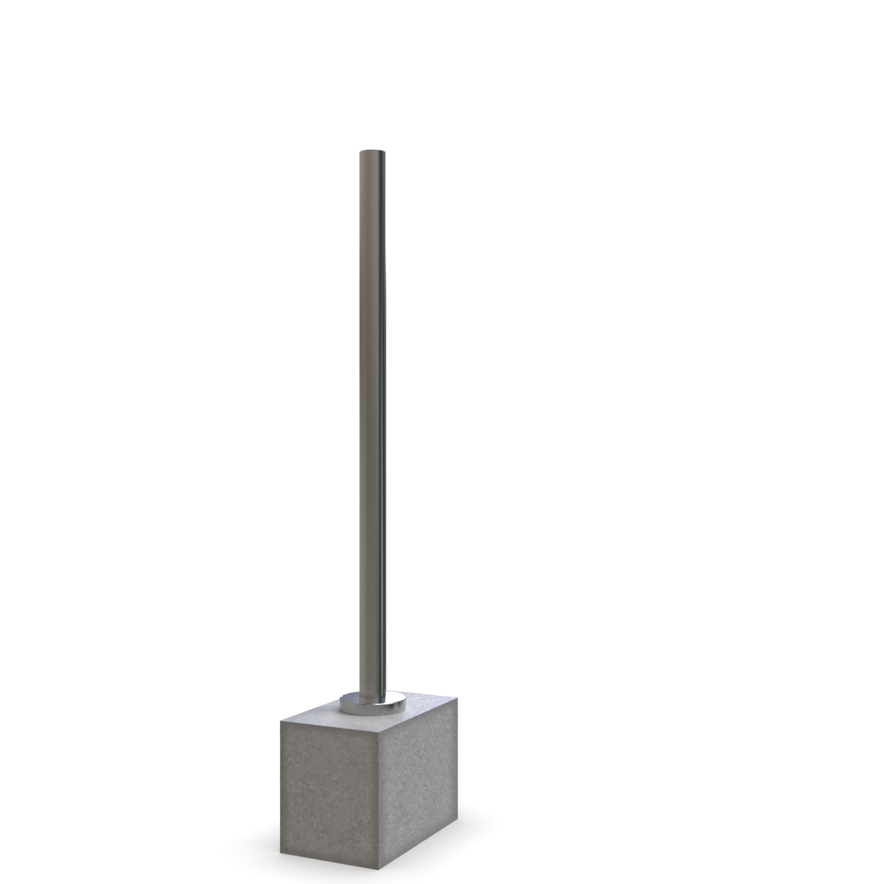 Stainless Steel Railing Post – Surface Mount, Without Infill Round Ø 42.4 mm without
