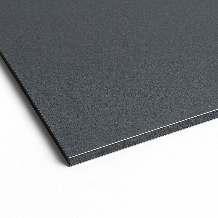 Aluminium composite panel 3 mm | both sides anthracite matt/glossy (similar to RAL 7016)