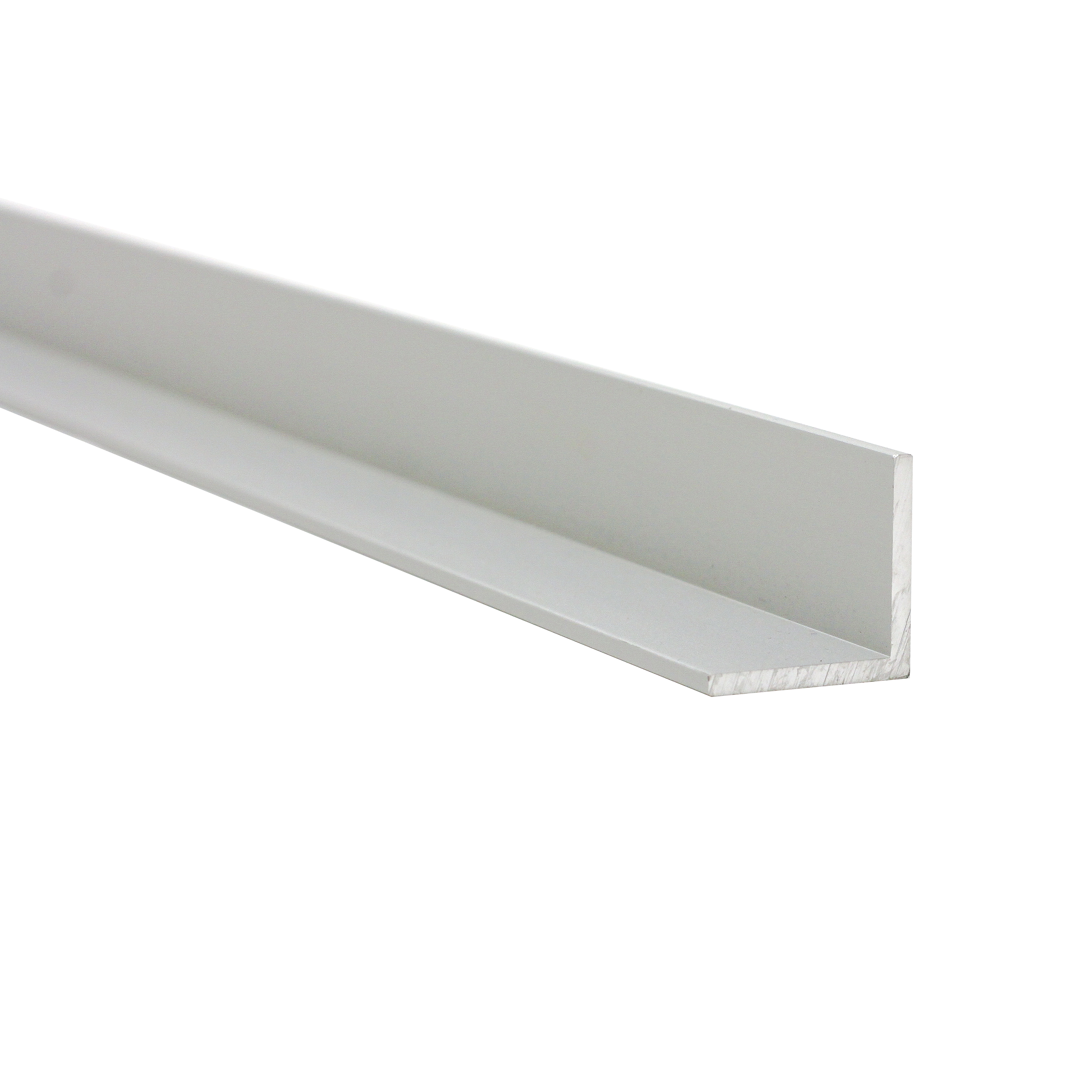 Silver anodized aluminium angle