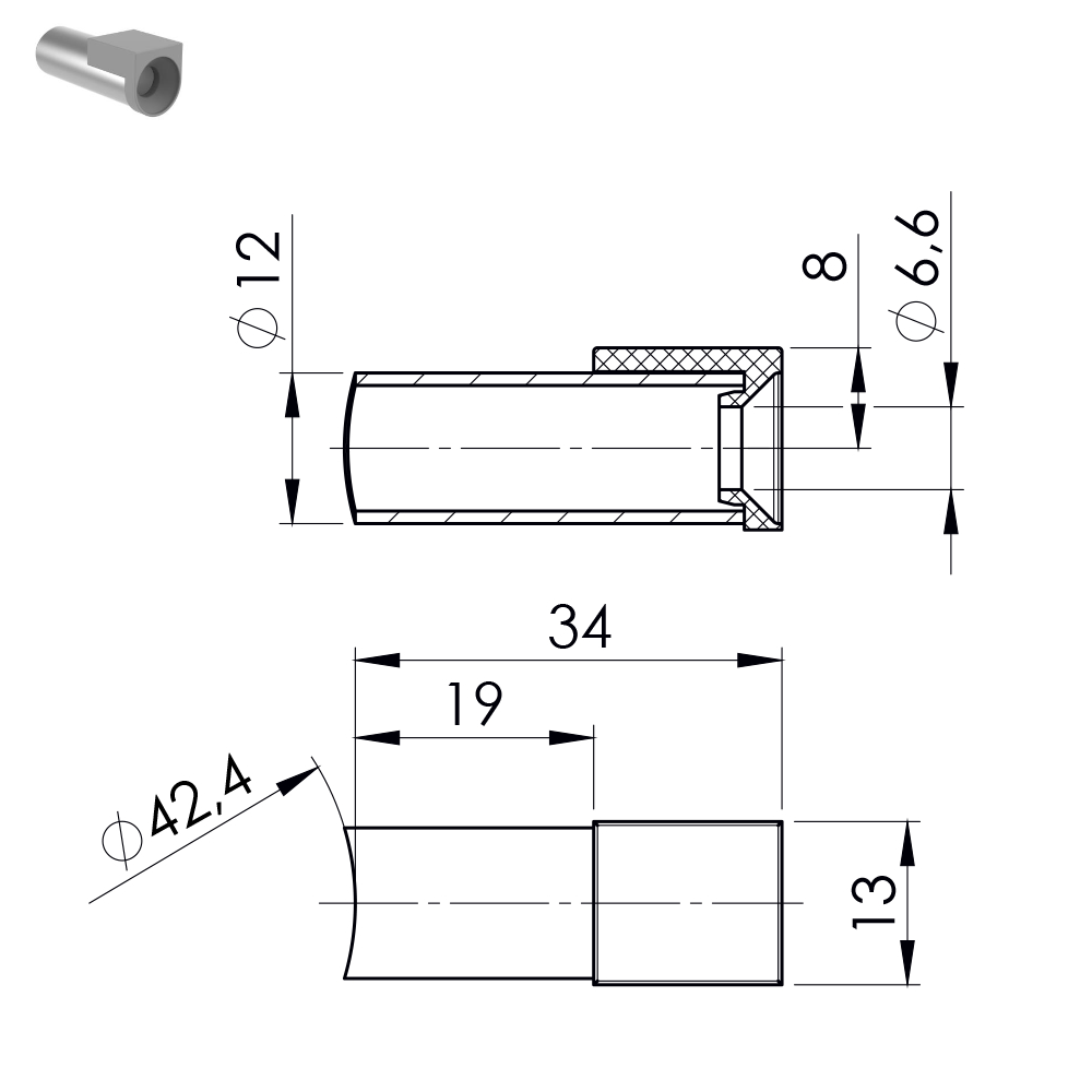 Stainless steel V2A glass holder, point holder, sheet holder