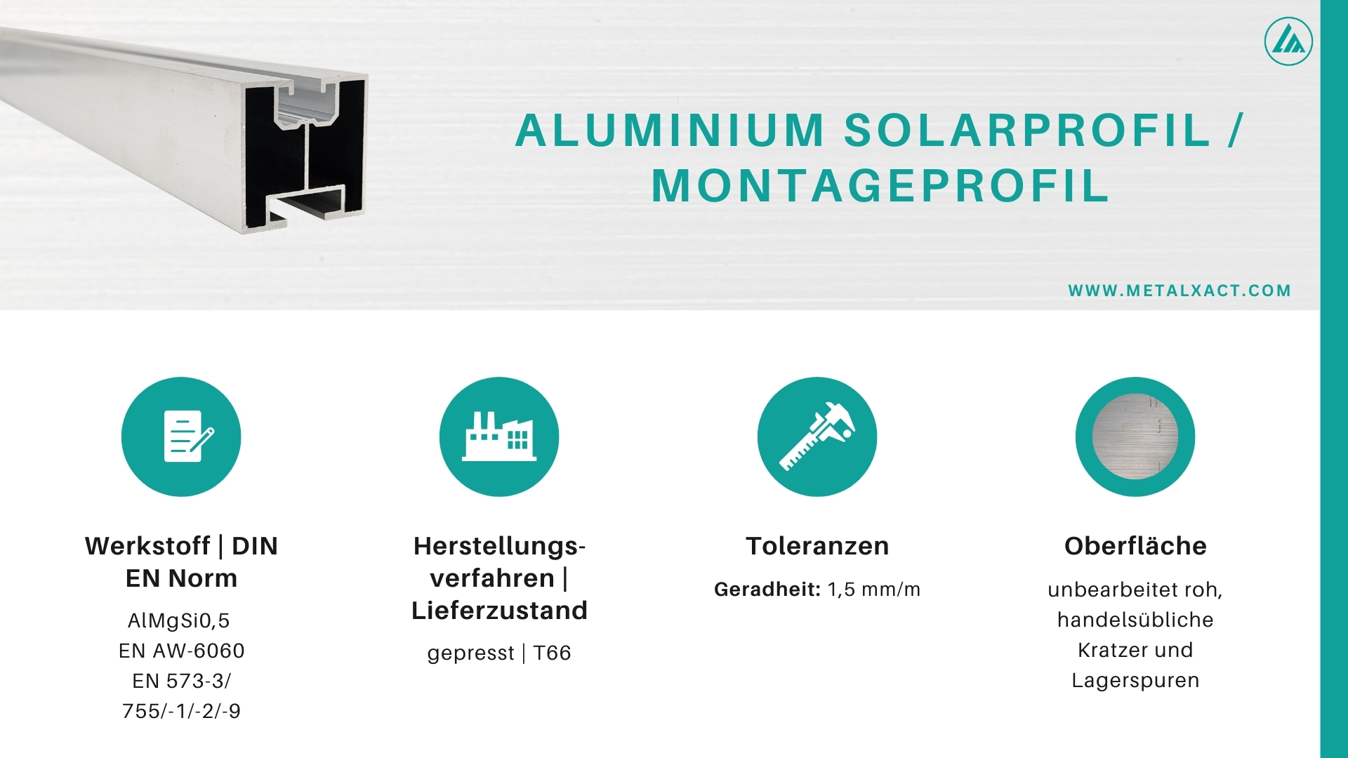  Profilé solaire en aluminium 40x40 mm jusqu'à 7 m | Rail solaire | Profilé de montage en aluminium pour installation PV