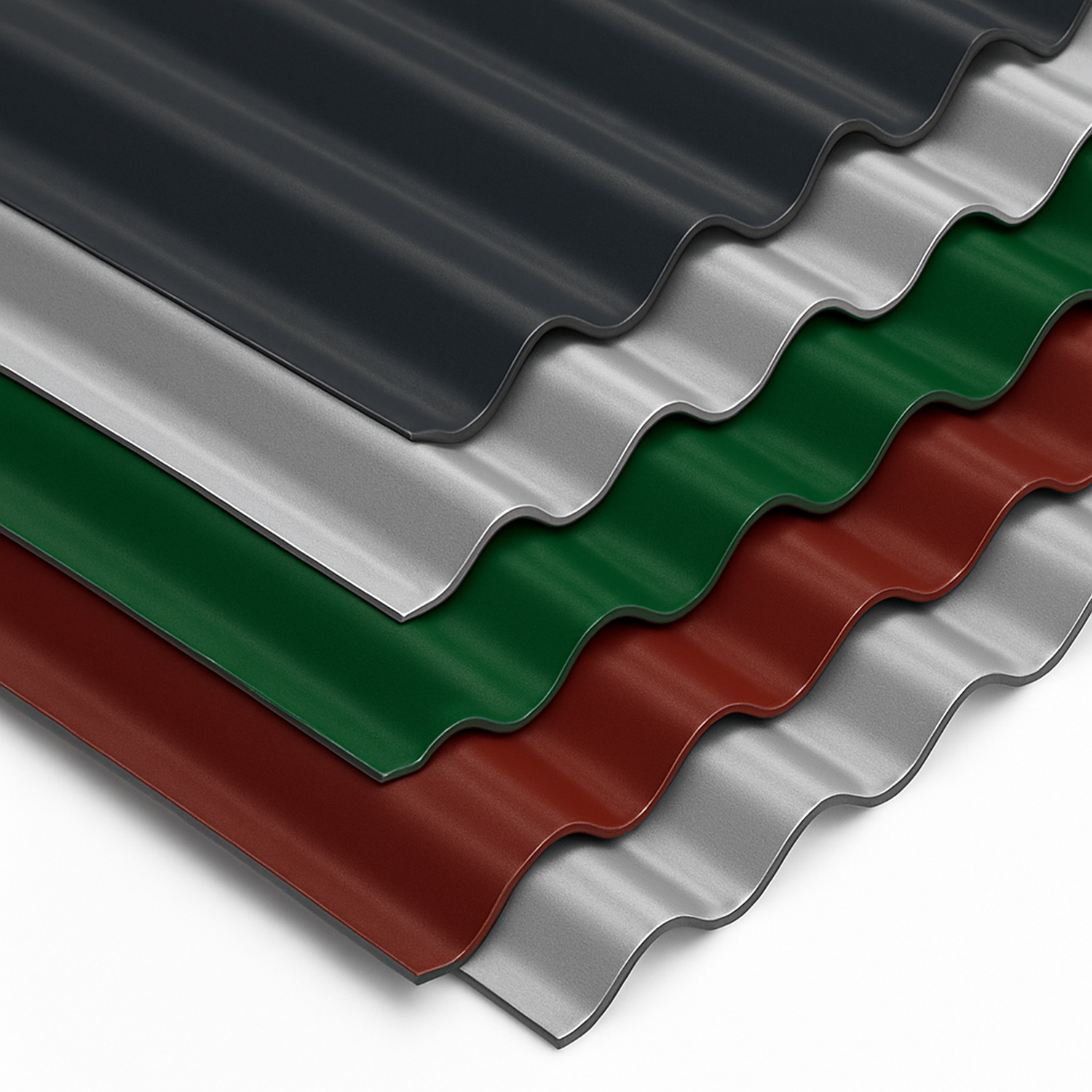 Aluminium Wellblech W1/1064 | 76/18 | Wandblech 0,70 mm Beschichtung 25 µm