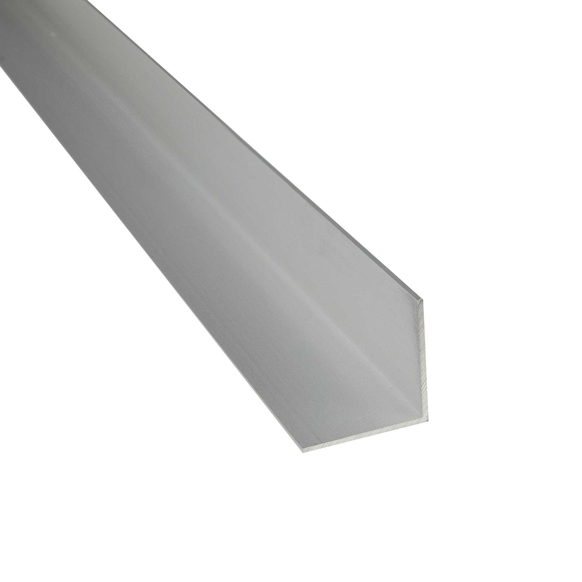 Silver anodized aluminium angle