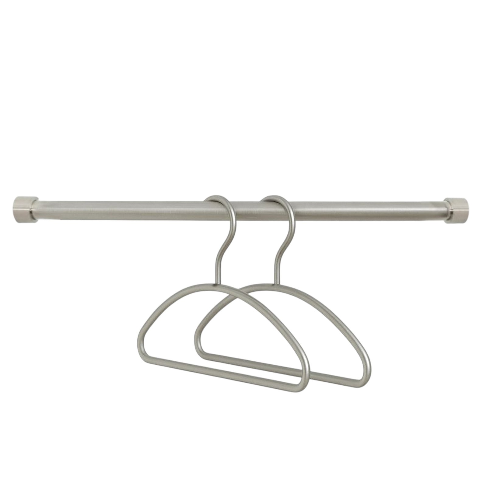 Kleiderstange aus Edelstahl V2A mit Wandflansch 30 x 2 mm Variante 2