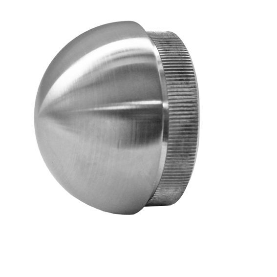 Stainless steel V2A end caps Pipe plugs End caps Closure plugs Railing - Ø 42.4 x 2 mm semicircular solid