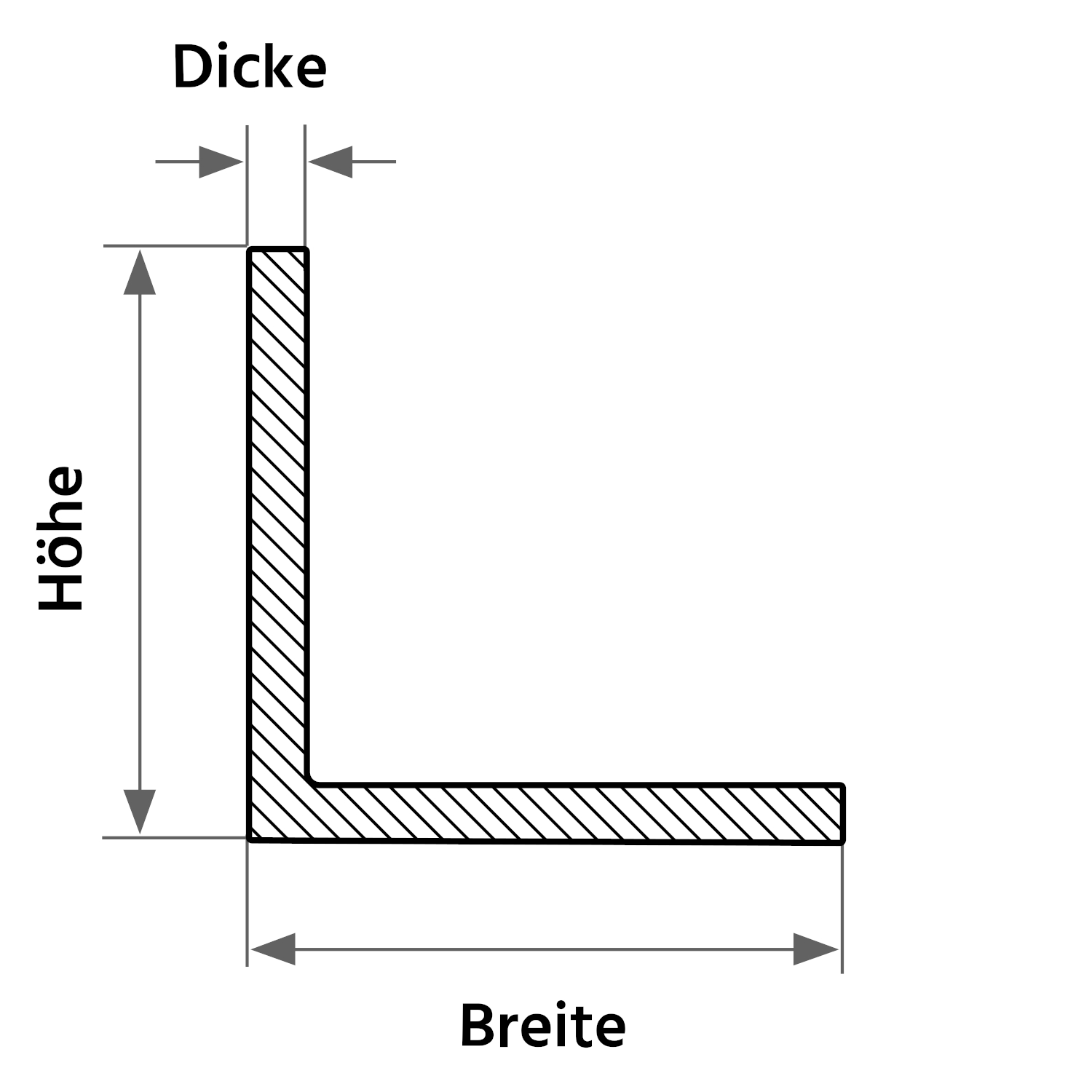 Stainless steel angle  ground K240 50 x 50 x 5 mm