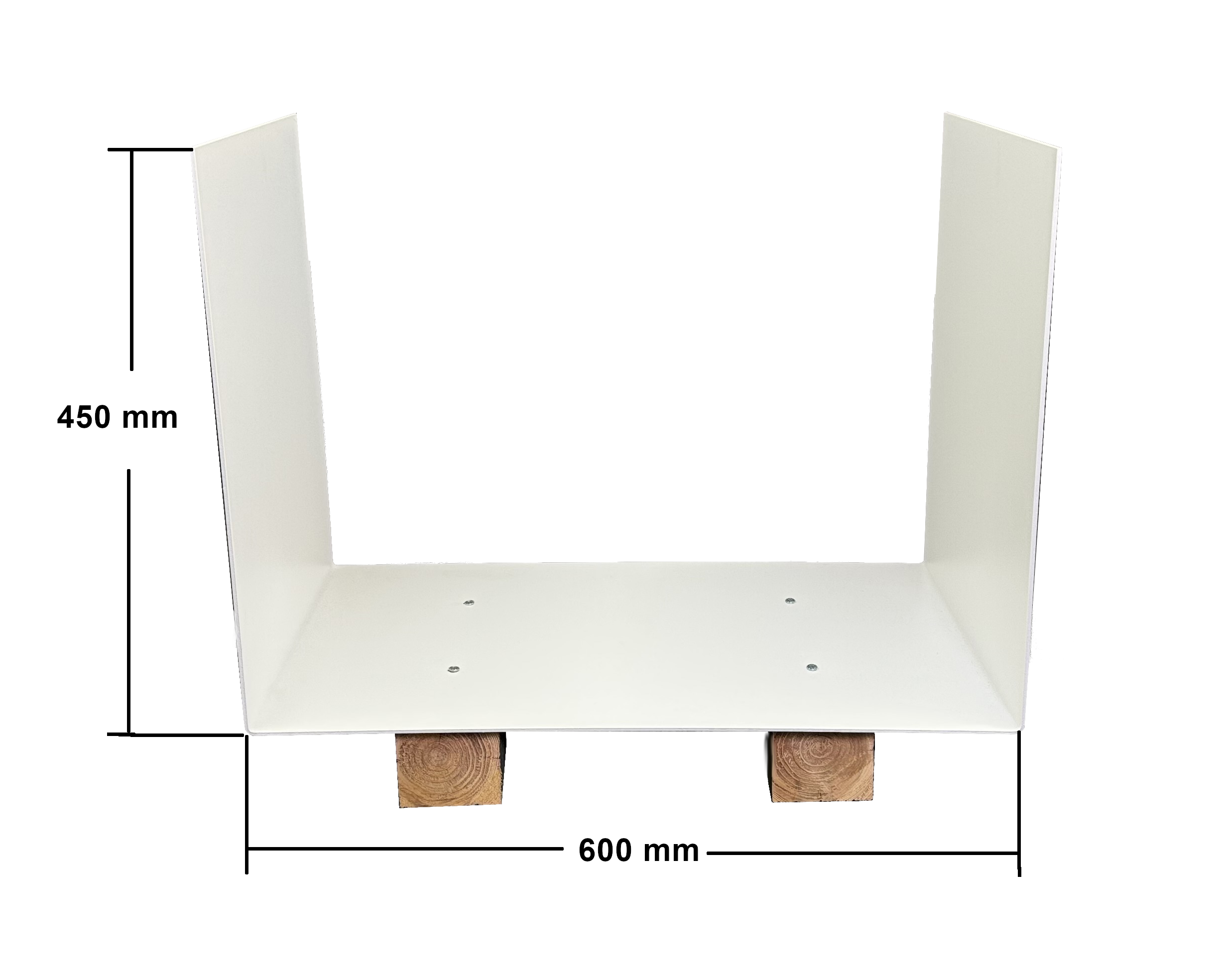 Kaminholzregal pulverbeschichtet in weiß RAL 9016 Feinstruktur Kaminholzregal Maße