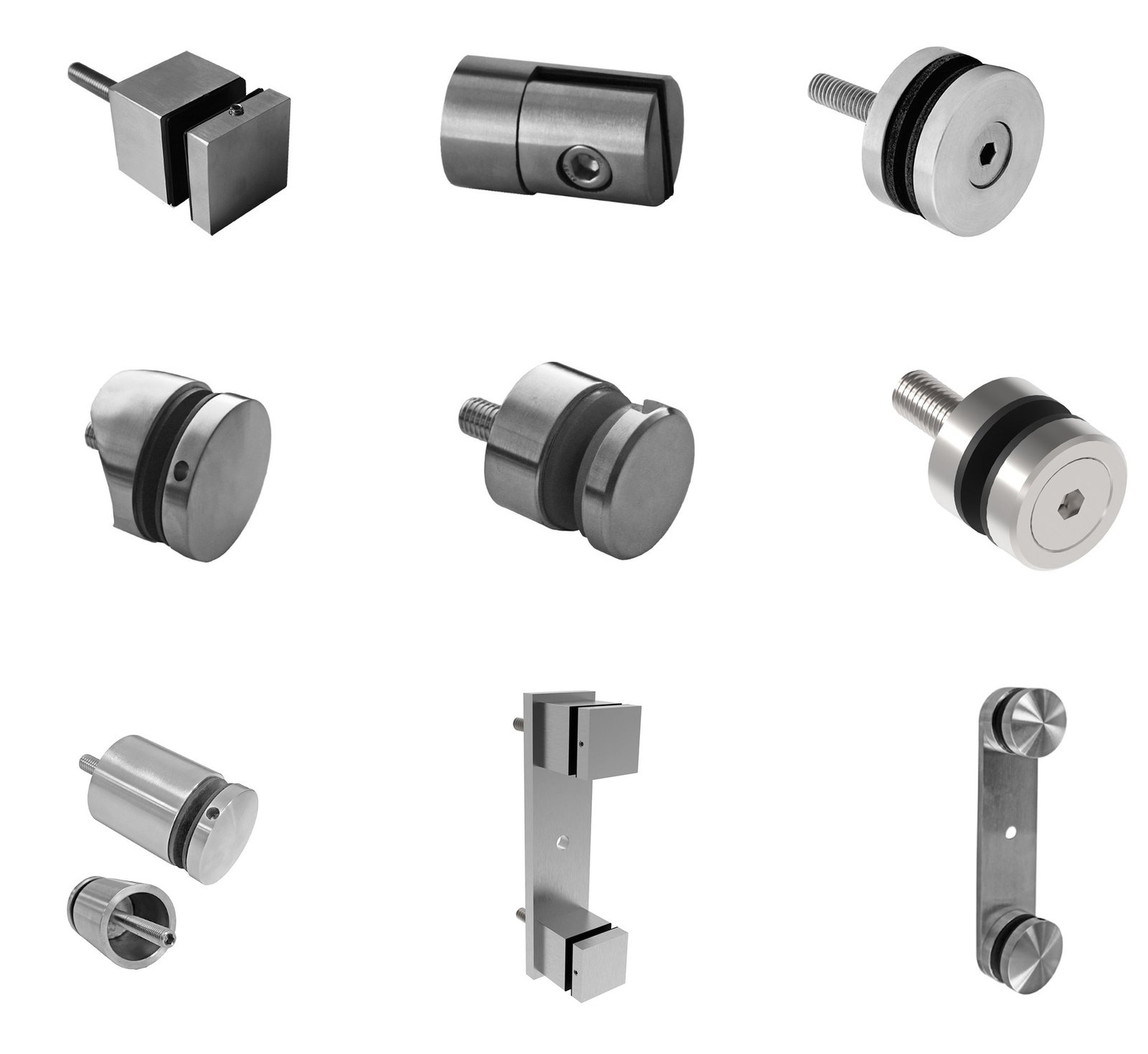 LM-17172-1 Edelstahl Punkthalter Glashalter