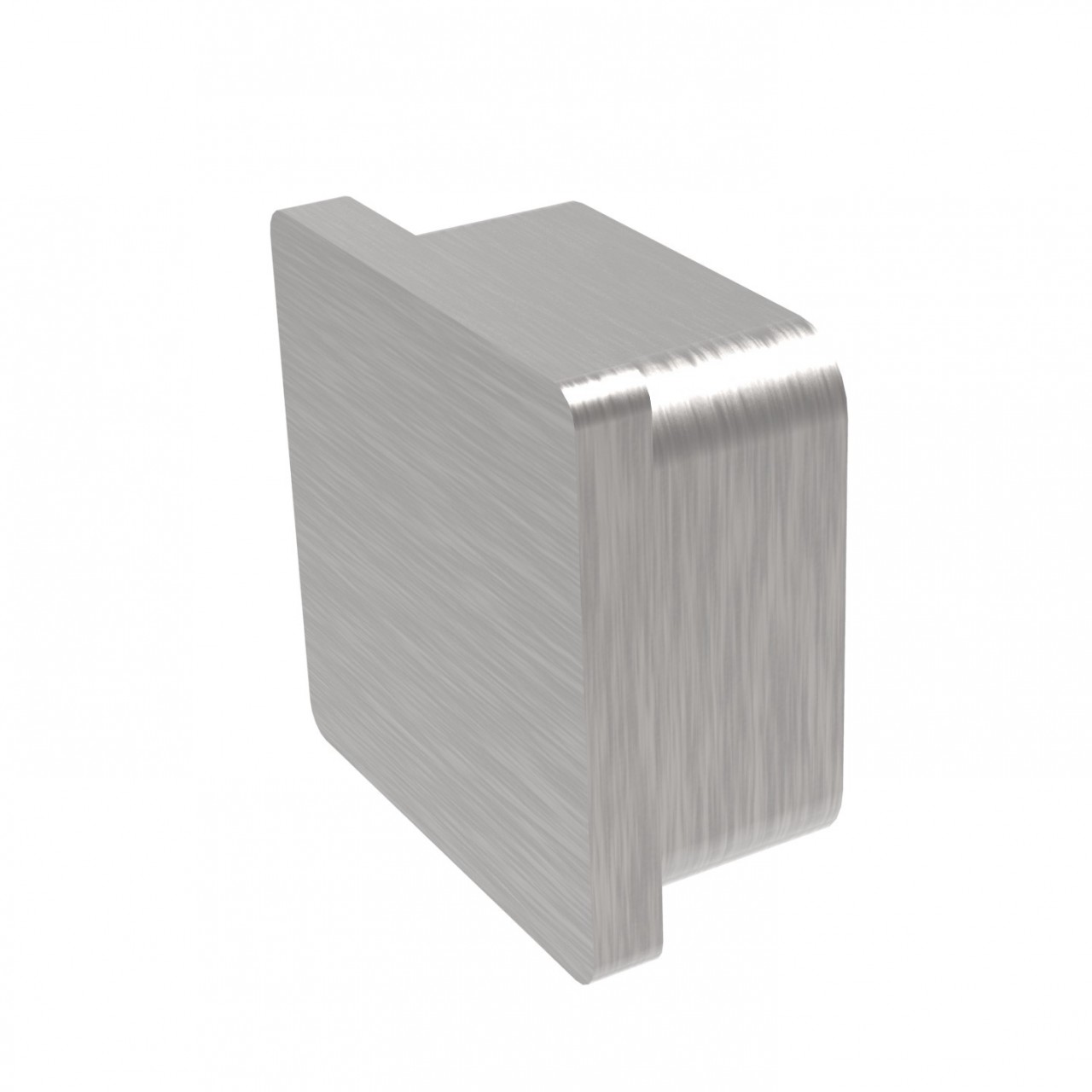 Edelstahl V2A Endkappen Rohrstopfen Abschlussdeckel Verschluss Stopfen Geländer - VK 60 x 60 x 2 mm flach hohl