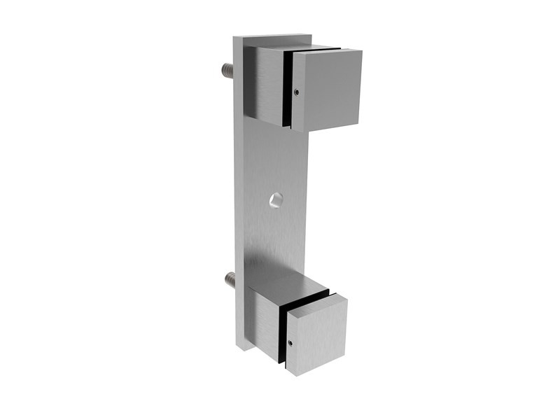 Edelstahl Glashalter - Seitenverankerung 40x40 mm 8 - 17,52 mm