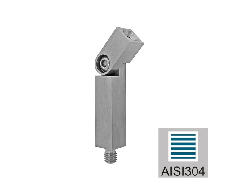 Handrail bracket - pin VK14 + joint + M6 internal thread | L=75 mm-M8