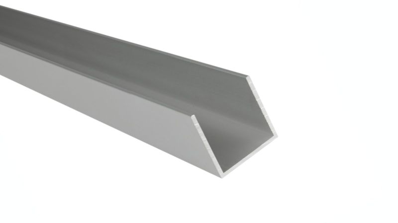 Alu-U Profil "ELOXIERT" 25 x 25 x 25 x 2 mm AlMgSi0.5 | 960 mm