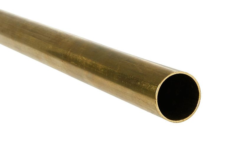Messing Rundrohre 2 x 0,5 mm CuZn37, hart (MS63) | 470 mm