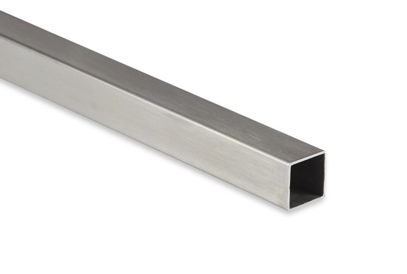 Edelstahl Vierkantrohr (geschliffen) 12 x 12 x 1 mm V2A (1.4301) | 660 mm